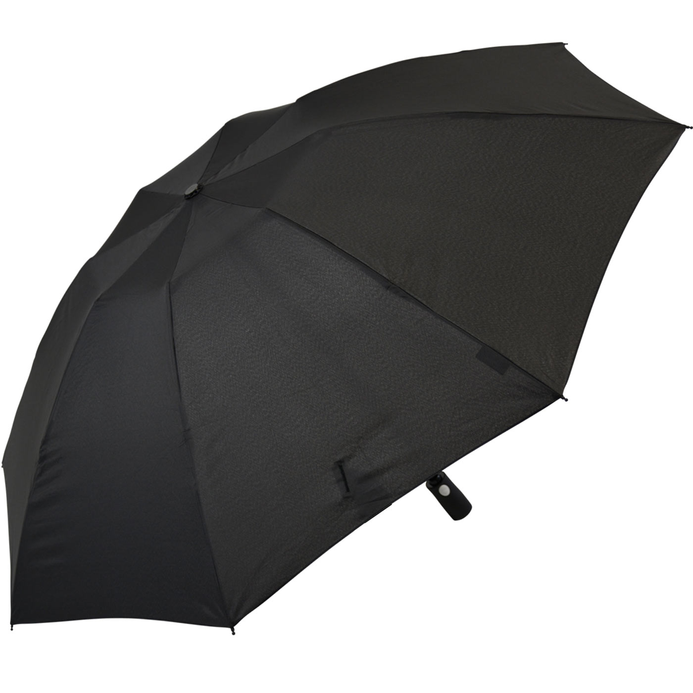 iX-brella Sturmschirm Voll-Fiberglas Taschenschirm groß 106 cm - mit farbigen Speichen - schwarz-weiß