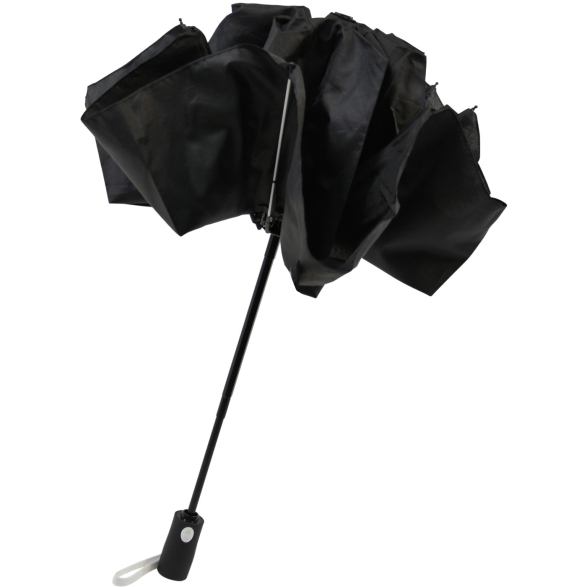iX-brella Sturmschirm Voll-Fiberglas Taschenschirm groß 106 cm - mit farbigen Speichen - schwarz-weiß