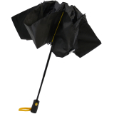 iX-brella Sturmschirm Voll-Fiberglas Taschenschirm groß 106 cm - mit farbigen Speichen - schwarz-gelb