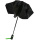 iX-brella Sturmschirm Voll-Fiberglas Taschenschirm groß 106 cm - mit farbigen Speichen - schwarz-grün
