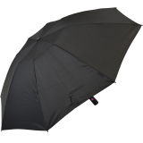 iX-brella Sturmschirm Voll-Fiberglas Taschenschirm groß 106 cm - mit farbigen Speichen - schwarz-pink