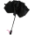 iX-brella Sturmschirm Voll-Fiberglas Taschenschirm groß 106 cm - mit farbigen Speichen - schwarz-pink