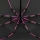 iX-brella Sturmschirm Voll-Fiberglas Taschenschirm groß 106 cm - mit farbigen Speichen - schwarz-pink