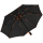 iX-brella Sturmschirm Voll-Fiberglas Taschenschirm groß 106 cm - mit farbigen Speichen - schwarz-orange