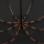 iX-brella Sturmschirm Voll-Fiberglas Taschenschirm groß 106 cm - mit farbigen Speichen - schwarz-orange