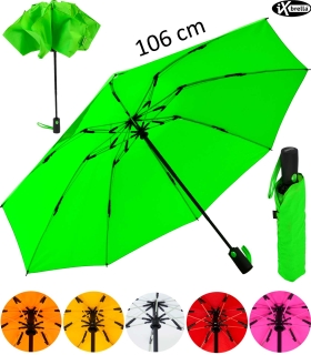 iX-brella Reverse umgekehrt öffnender Fiberglas-Taschenschirm mit farbigen Speichen