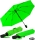 iX-brella Sturmschirm Voll-Fiberglas Taschenschirm groß 106 cm - mit farbigen Speichen - neon-grün