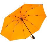 iX-brella Sturmschirm Voll-Fiberglas Taschenschirm groß 106 cm - mit farbigen Speichen - neon-orange