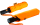 iX-brella Sturmschirm Voll-Fiberglas Taschenschirm groß 106 cm - mit farbigen Speichen - neon-orange