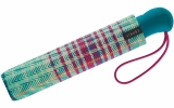 Esprit Taschenschirm Easymatic Light Auf-Zu Automatik Cosy Checks - ocean depths