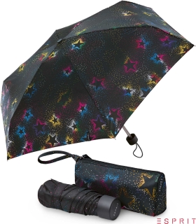 Esprit Super Mini Taschenschirm Ultra Mini Pouch Starburst - multimetallic