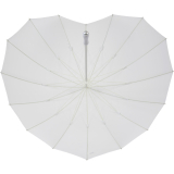 iX-brella Hochzeitsschirm Brautschirm Wedding Heart - personalisiert mit Name - filigranes Herz klein - white