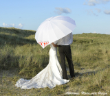 iX-brella Hochzeitsschirm Brautschirm Wedding Heart - personalisiert mit Name - filigranes Herz klein - white