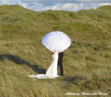 iX-brella Hochzeitsschirm Brautschirm Wedding Heart - personalisiert mit Name - filigranes Herz klein - white