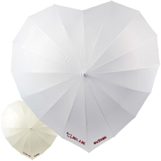 iX-brella Hochzeitsschirm Brautschirm Wedding Heart - personalisiert mit Name - Amor-Pfeil klein