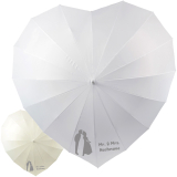 iX-brella Hochzeitsschirm Brautschirm Wedding Heart - personalisiert mit Name - Liebespaar groß