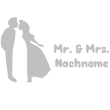 iX-brella Hochzeitsschirm Brautschirm Wedding Heart - personalisiert mit Name - Liebespaar groß