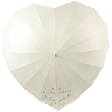 iX-brella Hochzeitsschirm Brautschirm Wedding Heart - personalisiert mit Name - Swirls - cream