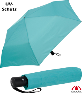 Doppler zero magic mini Damen Taschenschirm mit Auf-Zu-Automatik und UV-Schutz - aqua blue