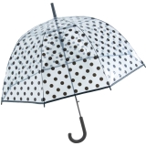 Falconetti Glockenschirm durchsichtig transparent - Black Dots
