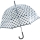 Falconetti Glockenschirm durchsichtig transparent - Black Dots