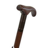 iX-brella Stützschirm mit Holzgriff - höhenverstellbar extra stabil - Karo beige