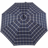 iX-brella Stützschirm mit Holzgriff - höhenverstellbar extra stabil - Karo blau