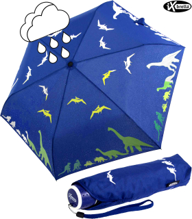 iX-brella Mini Kinderschirm mit Farbänderung bei Nässe - Dinosaurier