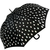 iX-brella Fiberglas Stockschirm Automatik Wetprint - Farbwechsel bei Nässe - Raindrops