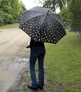 iX-brella Mini Ultra Light Wetprint - Farbänderung bei Nässe - Raindrops