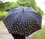 iX-brella first class Automatik Wetprint - Farbwechsel bei Nässe - Raindrops