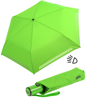 iX-brella Automatik Kinderschirm Safety Reflex extra leicht - neon grün