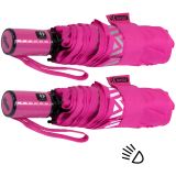 iX-brella Automatik Kinderschirm Safety Reflex extra leicht - neon pink