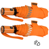 iX-brella Automatik Kinderschirm Safety Reflex extra leicht - neon orange