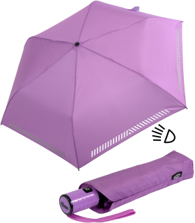 iX-brella Automatik Kinderschirm Safety Reflex extra leicht - hell-lila