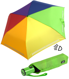iX-brella Automatik Kinderschirm Safety Reflex extra leicht - Regenbogen