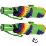 iX-brella Automatik Kinderschirm Safety Reflex extra leicht - Regenbogen