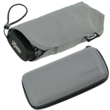 iX-brella Ultra Small 15cm kleiner Taschenschirm im Handy Format mit Etui - titanium grey