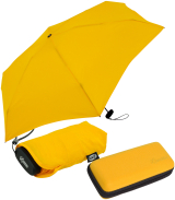 iX-brella Ultra Small 15cm kleiner Taschenschirm im Handy Format mit Etui - gold fusion yellow