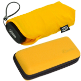 iX-brella Ultra Small 15cm kleiner Taschenschirm im Handy Format mit Etui - gold fusion yellow