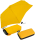 iX-brella Ultra Small 15cm kleiner Taschenschirm im Handy Format mit Etui - gold fusion yellow