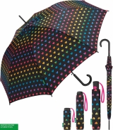 Benetton Regenschirm Heartbeat Regenbogen