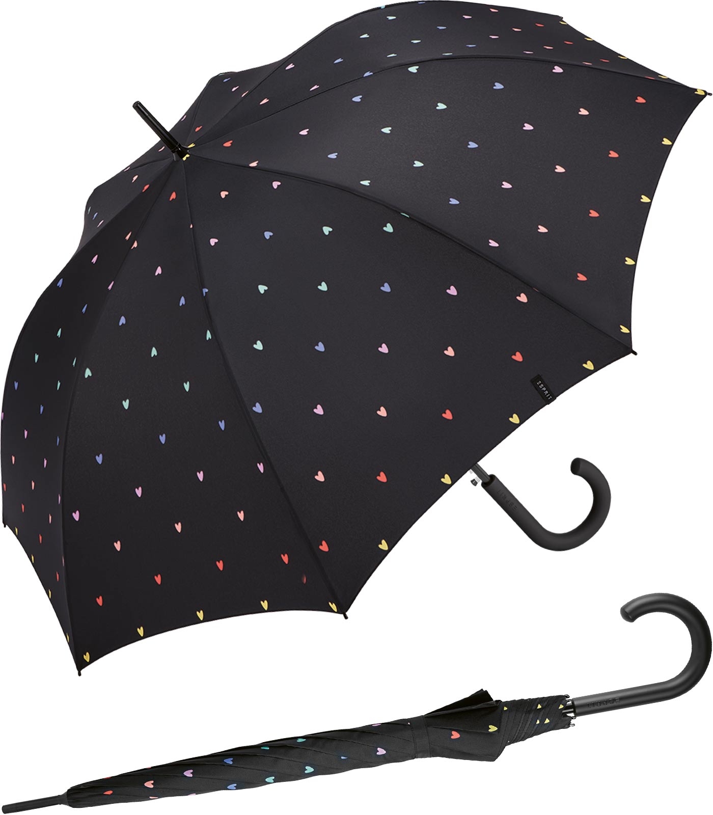 Esprit Stockschirm mit Automatik Sweetheart - black rainbow