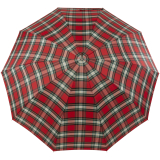 iX-brella Herren-Stockschirm High Quality mit Automatik und Echtholz-Rundhakengriff - check red