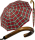 iX-brella Herren-Stockschirm High Quality mit Automatik und Echtholz-Rundhakengriff - check red