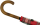 iX-brella Herren-Stockschirm High Quality mit Automatik und Echtholz-Rundhakengriff - check red