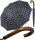 iX-brella Herren-Stockschirm High Quality mit Automatik und Echtholz-Rundhakengriff - check blue