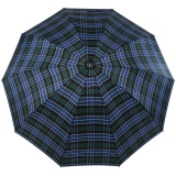 iX-brella Herren-Stockschirm High Quality mit Automatik und Echtholz-Rundhakengriff - check blue-green