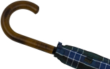 iX-brella Herren-Stockschirm High Quality mit Automatik und Echtholz-Rundhakengriff - check blue-green