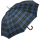 iX-brella Herren-Stockschirm High Quality mit Automatik und Echtholz-Rundhakengriff - check blue-green